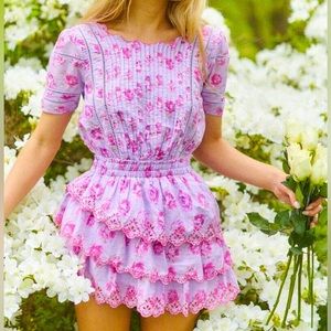 LoveShackFancy Mavis Dress - Lilac Fusion (XS)